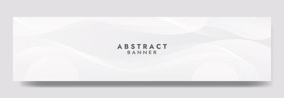 Abstract White Fluid Wave Banner Template vector