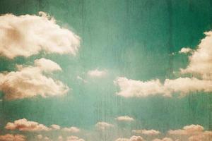 vintage sky and clouds with texture effect photo