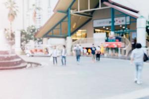 blur people in street in chiang mai, thailand. photo