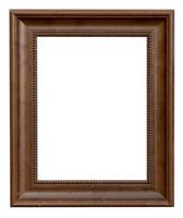 wood frame with clipping path on isolated white. photo