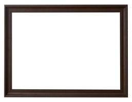 Wood frame horizontal for picture on isolated white with space. photo