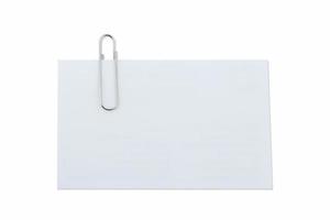 Paperclip on isolated white with clipping path. photo