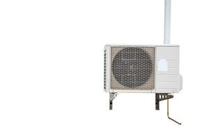 Unit of Air Conditioner on isolated white with clipping path. photo