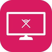 Unique Disconnected Network Vector Icon