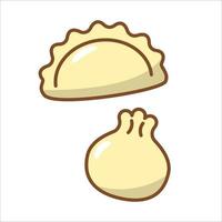 Dumplings vector illustration with simple and cute design