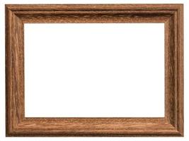 madera marco con recorte camino en aislado blanco foto