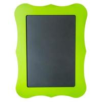 green frame and blackboard on isolated white background with clipping path. photo