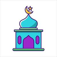 sencillo mezquita vector ilustración aislado en blanco antecedentes