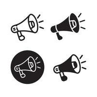 Set of megaphone icons with different styles isolated on white background vector