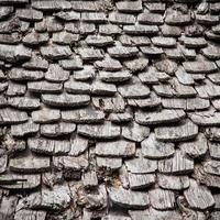 Old wood roof background and texture. photo