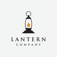 Lantern lamp logo template, street lamp,vintage fire lantern.Logo for business, restaurant. vector