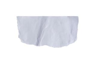 white torn paper on isolated white with clipping path. photo