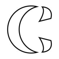 letter c icon illustration vector