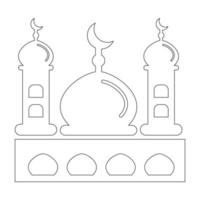 mezquita logo ilustración vector