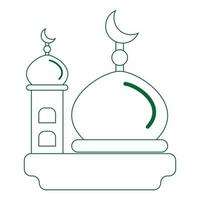 mosque logo illustration vector