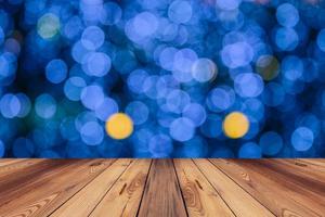 Floor and Abstract circular bokeh nigth background photo