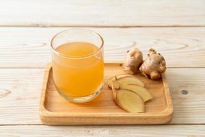 fresh and hot ginger juice glass photo