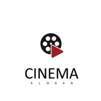 abstract cinema logo vector template isolated on white background