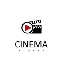 abstract cinema logo vector template isolated on white background