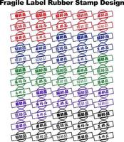 Fragile Label Rubber Stamp Design 04 vector