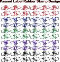 Passed Label Rubber Stamp Design vector