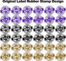 Original Label Rubber Stamp Design vector