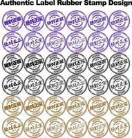 Authentic Label Rubber Stamp Design vector
