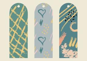 Abstract pattern bookmarks collection vector