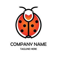 Ladybug beetle bar logo vector