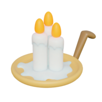 christmas candle on transparent background png