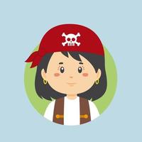 avatar de un pirata personaje vector