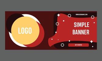 Simple Flat Banner Design vector