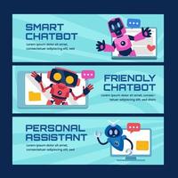 Chat GPT or Chatbot AI Banner Collection vector