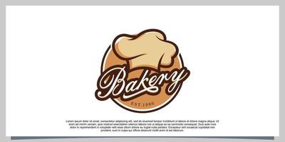 bakery logo template with modern concept vector
