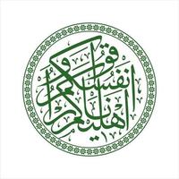 Art Calligraphy of Quran Surah 66 verse 6 vector