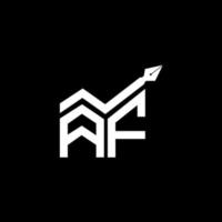 diseño creativo del logotipo de la letra af con gráfico vectorial, logotipo simple y moderno de af. vector