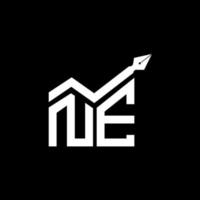 diseño creativo del logotipo de la letra ne con gráfico vectorial, logotipo sencillo y moderno ne. vector
