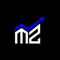 MZ letter logo creative design with vector graphic, MZ simple and modern logo.