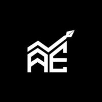 diseño creativo del logotipo de la letra ae con gráfico vectorial, logotipo simple y moderno ae. vector