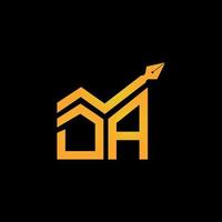 DA letter logo creative design with vector graphic, DA simple and modern logo.