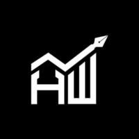 diseño creativo del logotipo de la letra hw con gráfico vectorial, logotipo simple y moderno de hw. vector