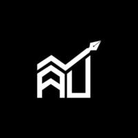 Diseño creativo del logotipo de la letra au con gráfico vectorial, logotipo simple y moderno de au. vector