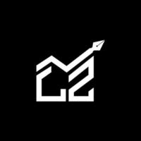 Diseño creativo del logotipo de la letra lz con gráfico vectorial, logotipo simple y moderno de lz. vector
