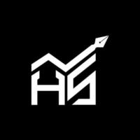 diseño creativo del logotipo de la letra hs con gráfico vectorial, logotipo simple y moderno de hs. vector