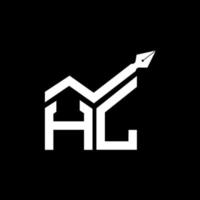 Diseño creativo del logotipo de la letra hl con gráfico vectorial, logotipo simple y moderno de hl. vector