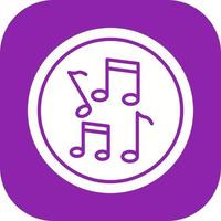 icono de vector de notas musicales