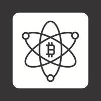 icono de vector de ciencia bitcoin