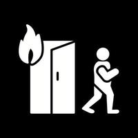 Unique Running from Fire Vector Icon