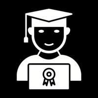 Unique Student Holding Degree Vector Icon