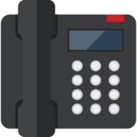 zwart telefoon icoon, vlak ontwerp png